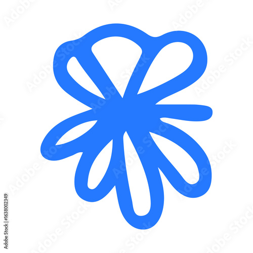 Blue flowers doodle 