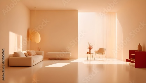Photo interior modern design room 3d illustration