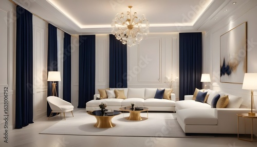 Photo interior modern design room 3d illustration