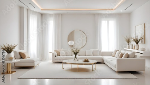 Photo interior modern design room 3d illustration