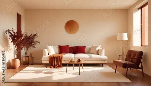 Photo interior modern design room 3d illustration