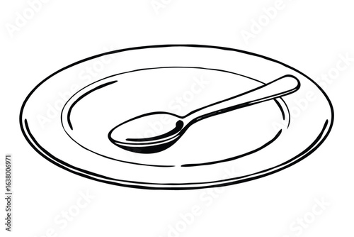 spoon and plate 