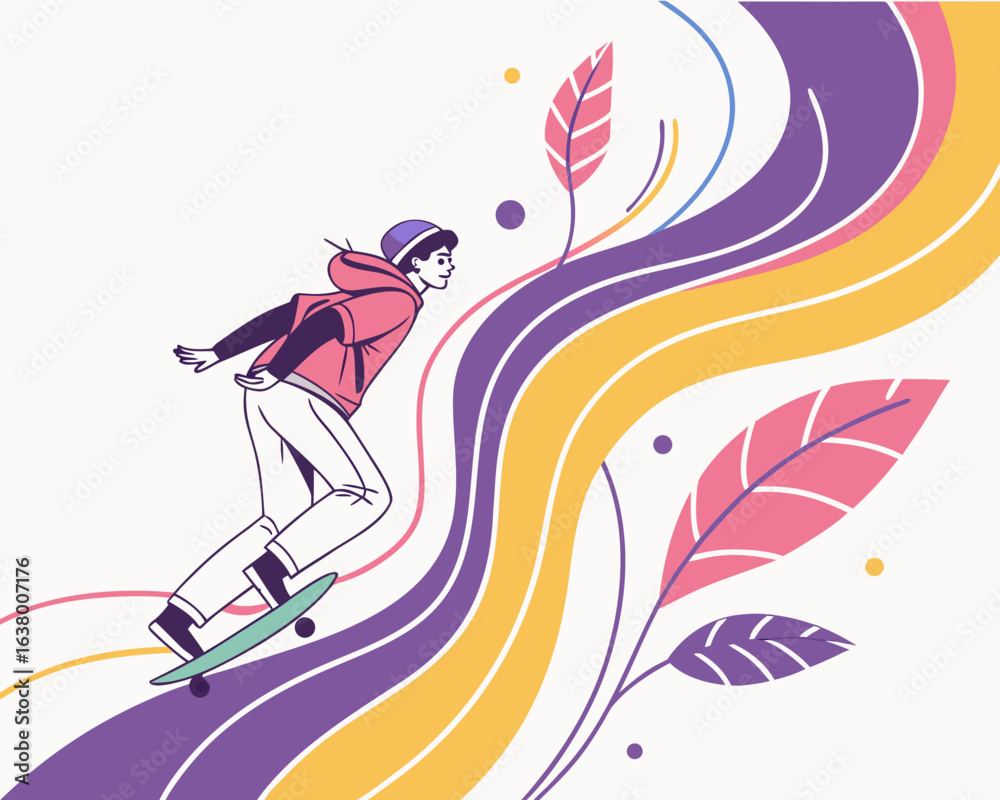 Obraz premium Prompt: Modern vector background with colorful liquid gradient shapes and smooth flowing lines, trendy abstract design. 