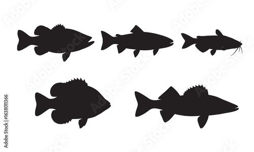 USA popular fish silhouette