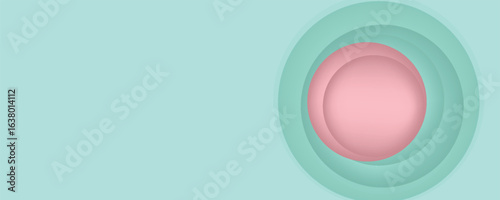 Abstract. Colorful pastels pink ,mint green geometric shape overlap background. paper art style ,light and shadow. vector.