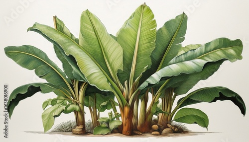 banana plant banana tree tropical plant white background image