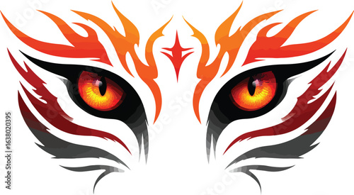 Graphic design of tribal eyes