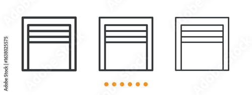 Warehouse icon. Thin line icon vector