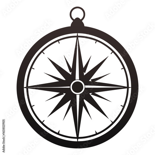 Vintage Nautical Compass Vector