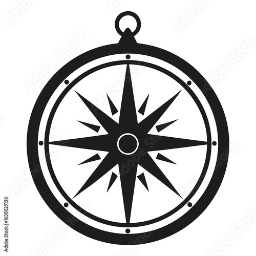 Vintage Nautical Compass Vector