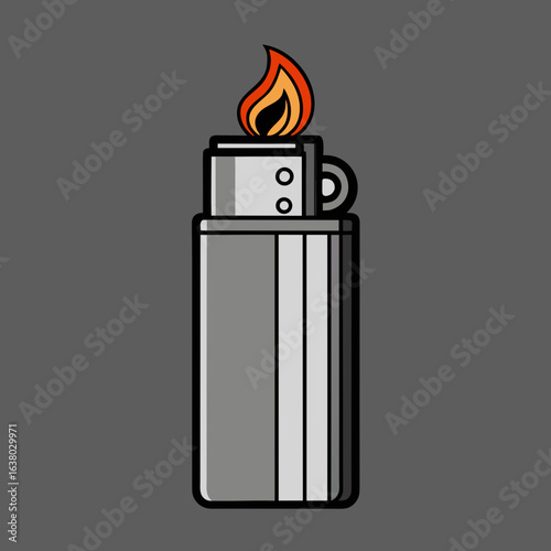 vector illustration of a lighter