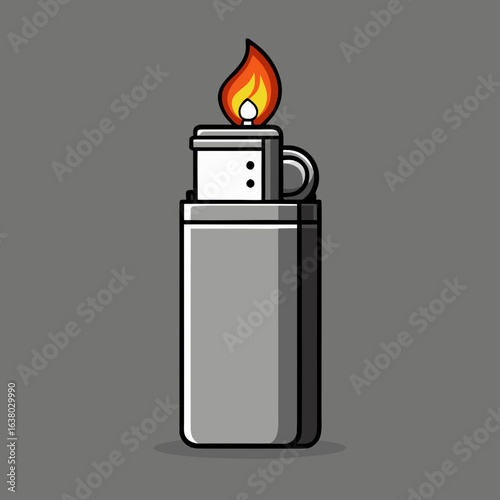 vector illustration of a lighter