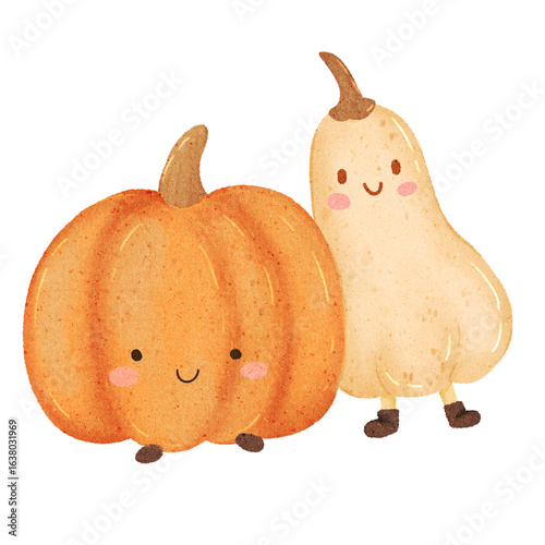 cute cartoon pumpkins