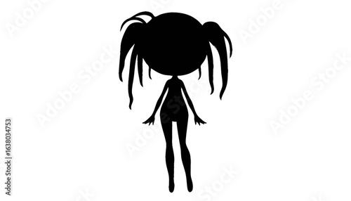 Silhouette of a woman blended with a stylized bird in a decorative vector design