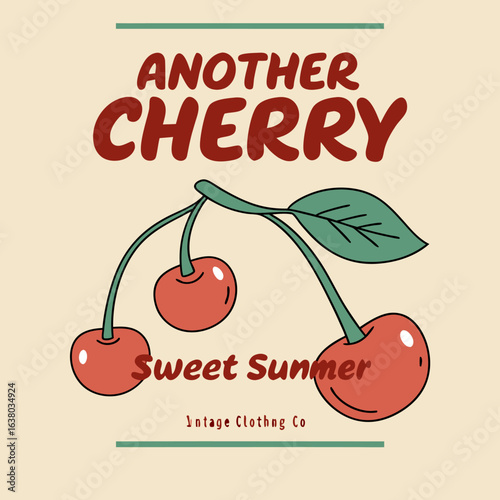 vector illustration of a cherry