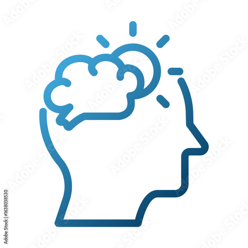 POSITIVE THINKING Outline Illustration