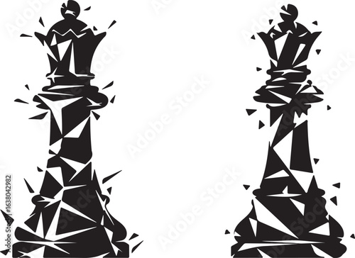 Abstract Queen Chess Piece | Shattered Geometric Vector Art

Modern Queen Silhouette | Black and White Low Poly Graphic