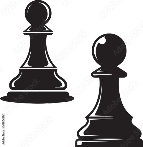 black chess pieces Pawn Chess Piece Silhouette | Simple Black and White Vector Art

Chess Pawn Icon | Classic Game Piece Graphic