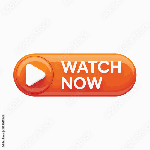 Orange watch now button with play icon for video content