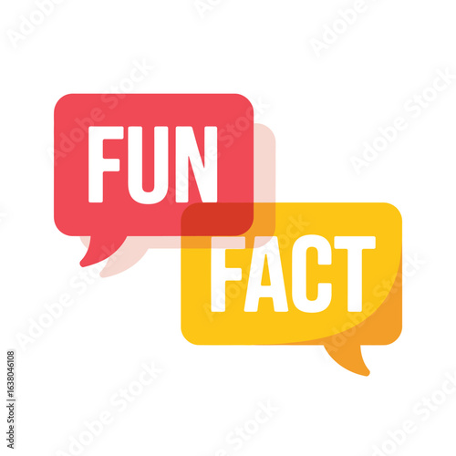 Two speech bubbles with the words fun fact