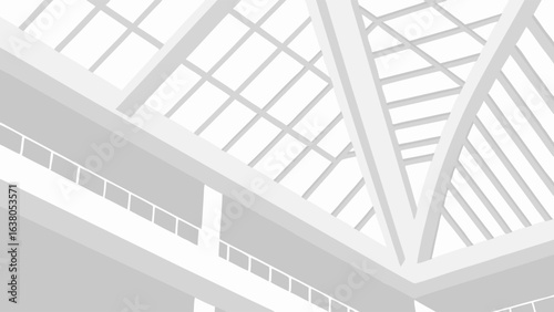 Modern Architectural Structure with Skylight.