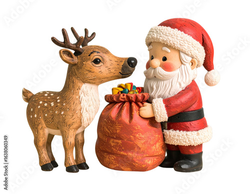 santa claus and reindeer