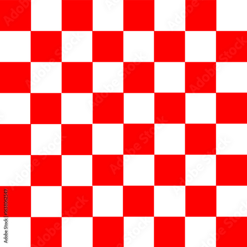 red and white checkered background