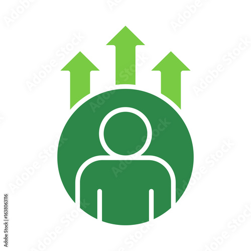 Upgrade Icon Vector Illustration Green Version
