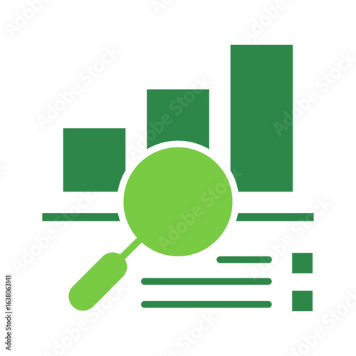 Analysis Icon Vector Illustration Green Version