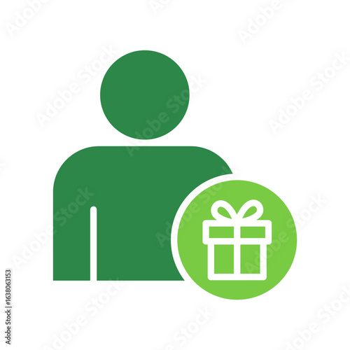 Gift Icon Vector Illustration Green Version