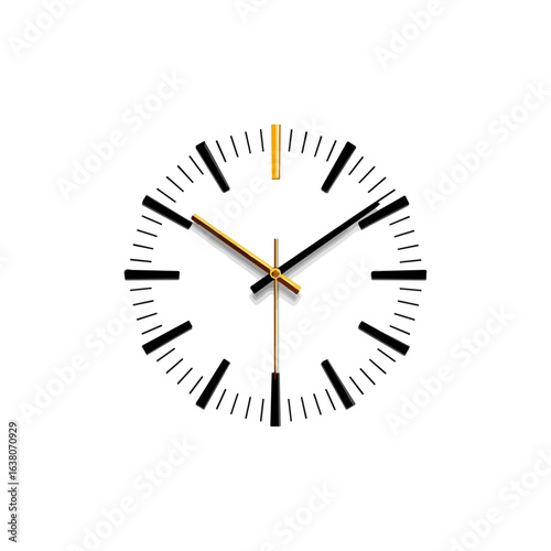 Simple abstract clock face illustration
