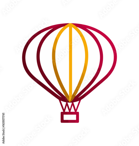 Colorful hot air balloon graphic