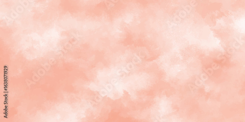 Abstract light Orange background with smoke. Colorful pastel watercolor painting. Paint stains watercolor texture. Aquarelle painted art canvas.