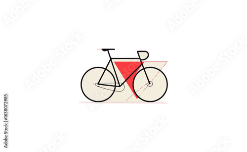 Stylish abstract bicycle graphic design