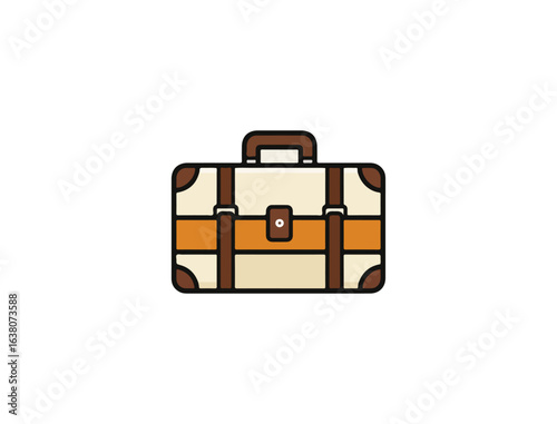 Vintage travel suitcase illustration
