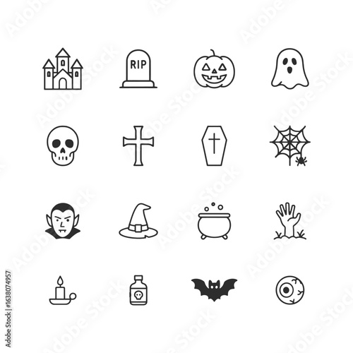 	Halloween Icons Set