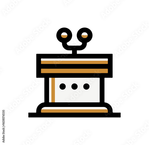 Stylized structure symbol illustration