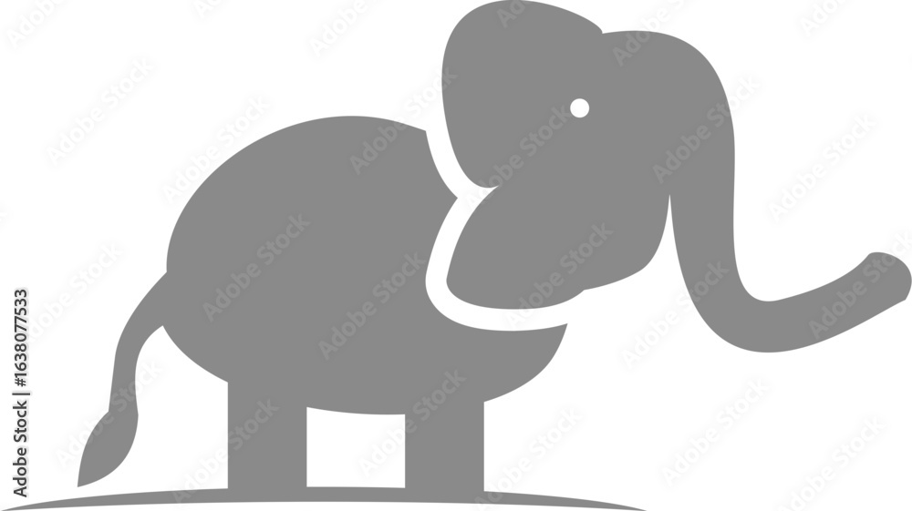 Obraz premium elephent or animal wildlife abstract monogram vector logo template