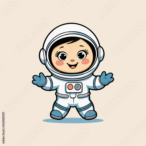 Charming astronaut happily juggling glowing space fruits while floating in zero gravity, with stars twinkling all around.