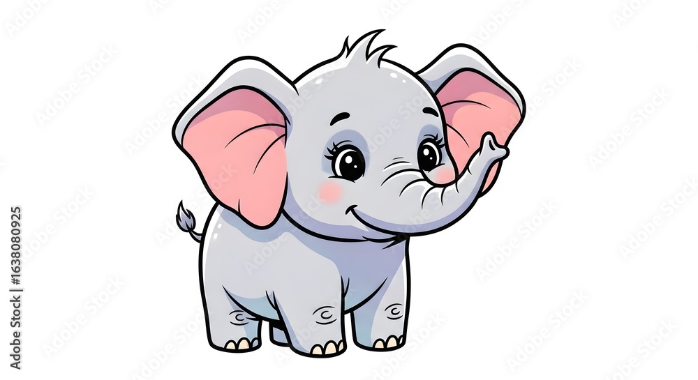 Fototapeta premium funny elephant cartoon