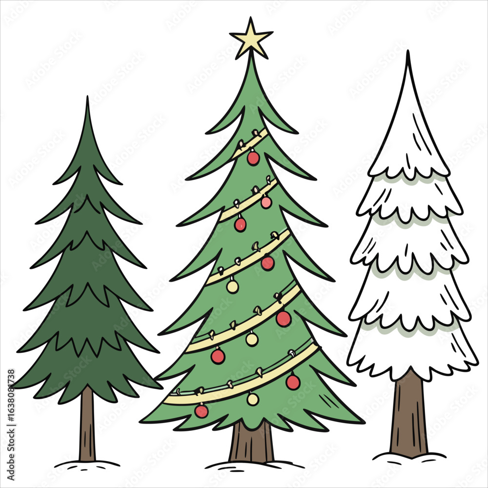 Obraz premium christmas tree vector