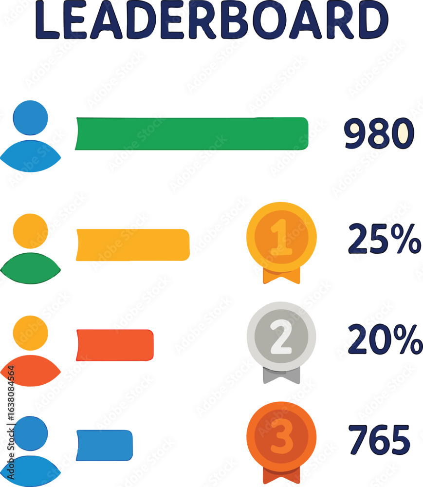 Fototapeta premium Leaderboards for top performers Illustration