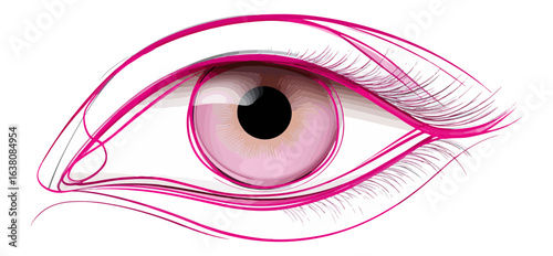 Pink eye illustration design