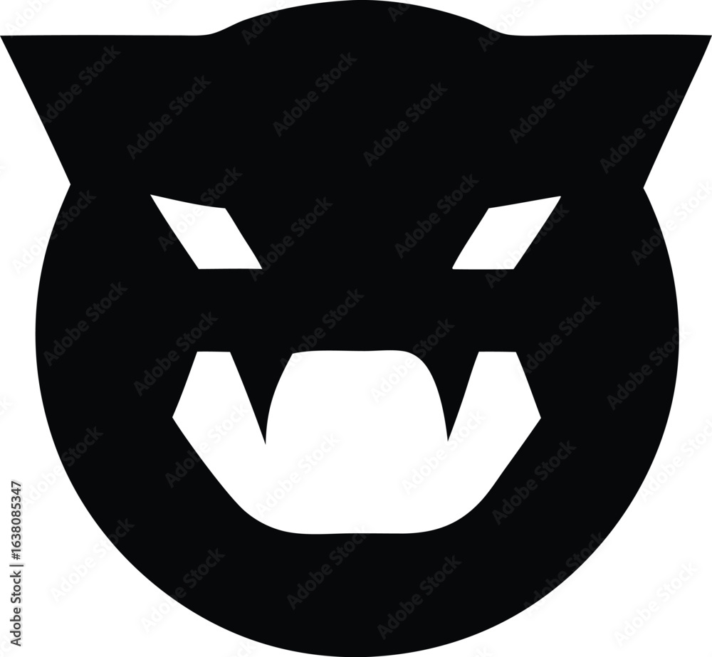 Naklejka premium Stylized Wolf Head Logo for Branding and Mascot Design