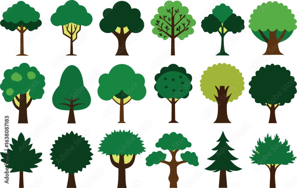 Fototapeta premium Ultimate collection of 200 detailed tree graphics