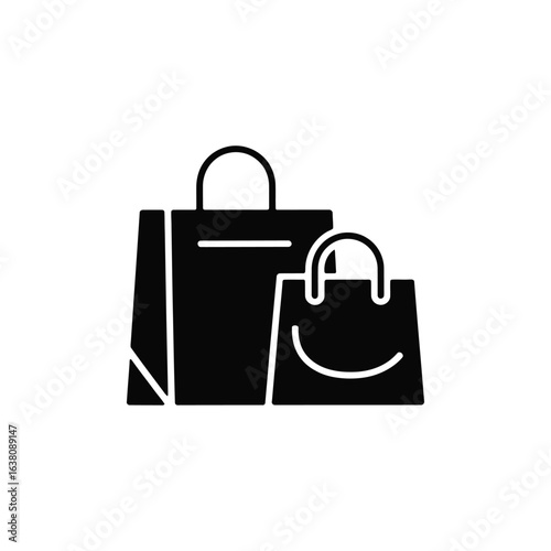 Two shopping bags with the word shop