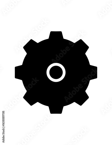 Lucid origin settings silhouette icon set black and white style