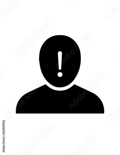 Lucid origin error silhouette icon set black and white with color accents