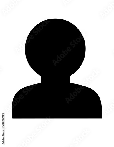 Simple black silhouette icon for deletion and origin