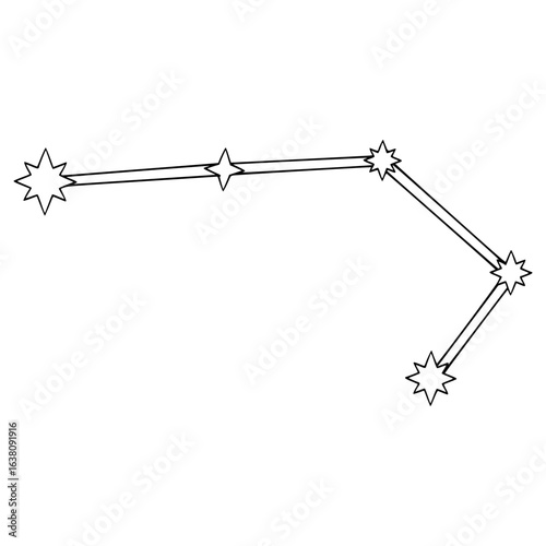 sculptor constellation illustration hand drawn outline vector